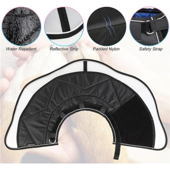 Dog Cone Collar for Dog After Surgery, Soft Recovery Cones, L Size - Picture 3 of 7